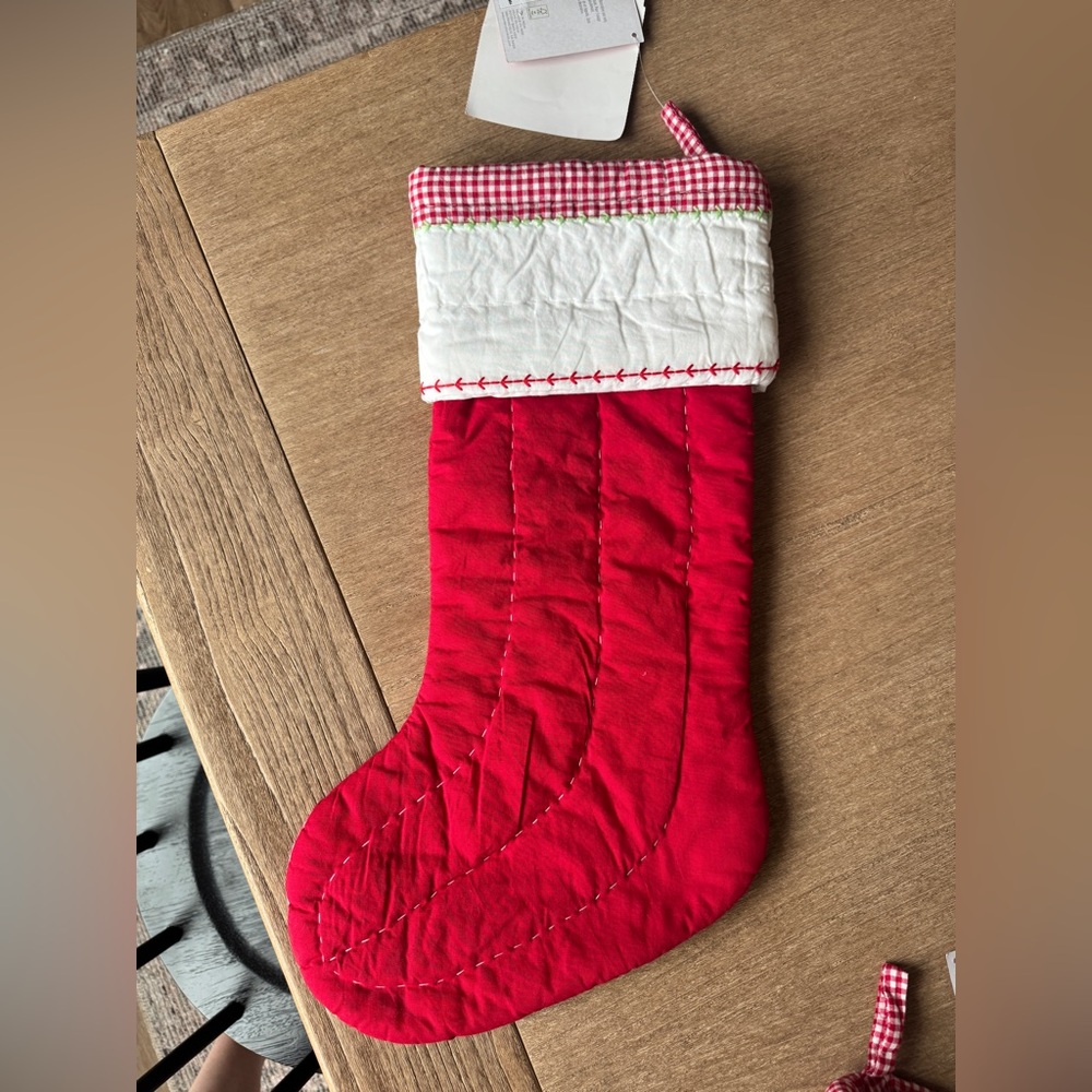 NWT Pottery Barn Kids Quilted Christmas Stocking Olivia - Picture 2 of 2